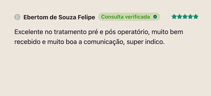 Depoimento de paciente