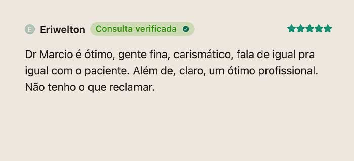 Depoimento de paciente